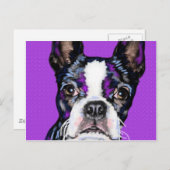 BostonTerrier Postkarte (Vorne/Hinten)