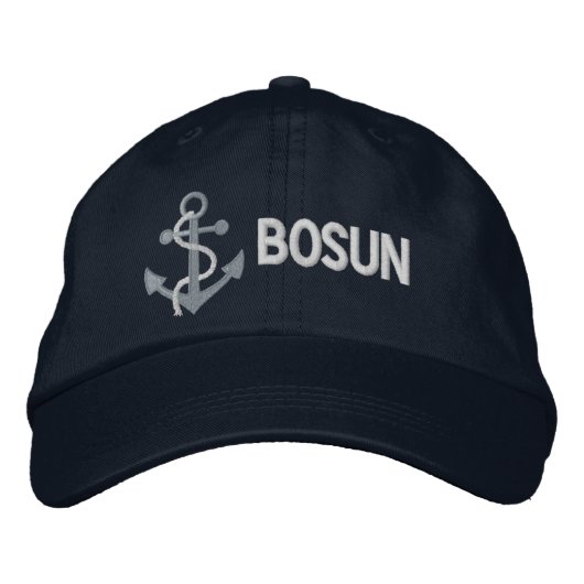 BOSUN Yacht Stickmütze Bestickte Baseballkappe (Vorderseite)