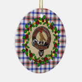 Boswell Clan Abzeichen & Tartan Personalisierte We Keramik Ornament (Rechts)