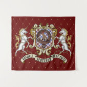 Boswell Clan Abzeichen & Tartan Wandteppich (Vorderseite (Horizontal))