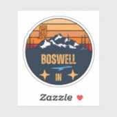 Boswell, Indiana Aufkleber (Blatt)