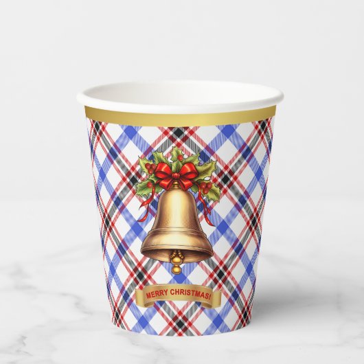 Boswell Personalisiert Tartan Christmas Pappbecher (Vorderseite)