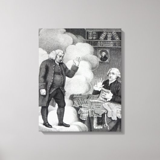 Boswell und der Geist von Samuel Johnson Leinwanddruck (Vorderseite)