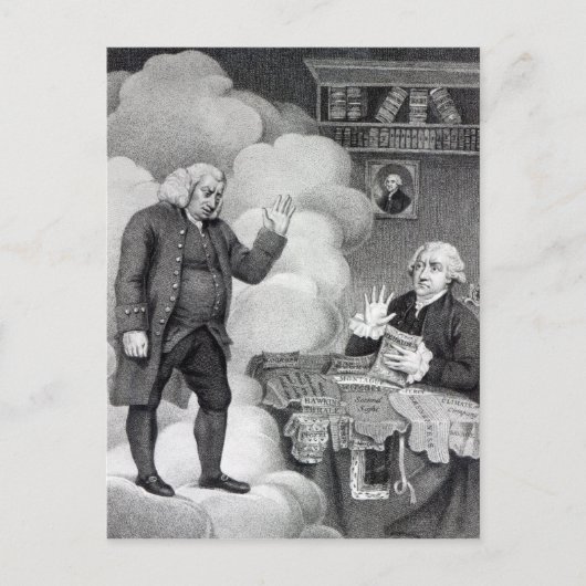 Boswell und der Geist von Samuel Johnson Postkarte (Vorderseite)