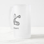 Bot-Adapter Mattglas Bierglas (Vorderseite Links)