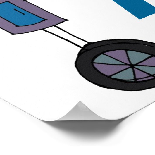 Bot auf Rädern Poster (Ecke)