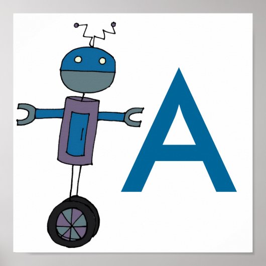 Bot auf Rädern Poster (Vorne)