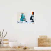 Bot harte Arbeit Poster (Küche)