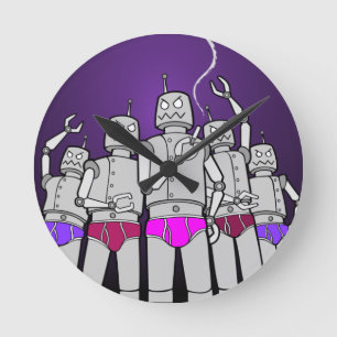 Bot-Huggers AUFRUHR Produkte! Runde Wanduhr