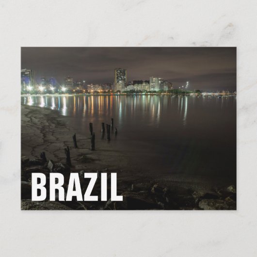 Botafogo Bay Night Postkarte (Vorderseite)
