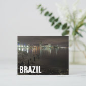 Botafogo Bay Night Postkarte (Stehend Vorderseite)