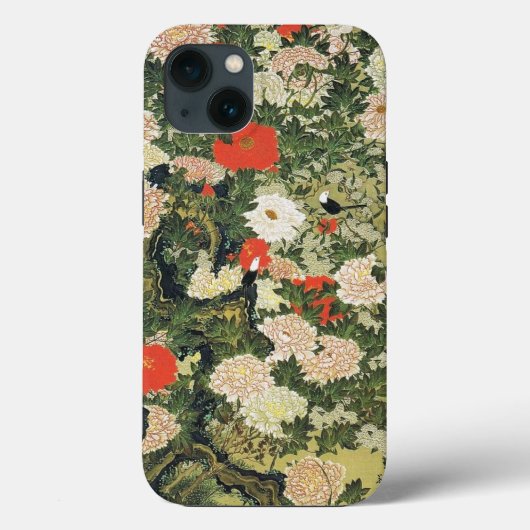 Botan Shoukinzu Blume Muster Case-Mate iPhone Hülle (Rückseite)