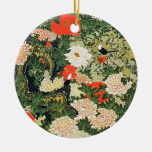 Botan Shoukinzu Blume Muster Keramik Ornament