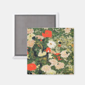 Botan Shoukinzu Blume Muster Magnet (Vorderseite/Rückseite)