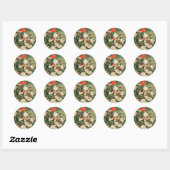 Botan Shoukinzu Blume Muster Runder Aufkleber (Blatt)