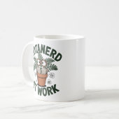 Botanerd bei der Arbeit Funny Pflanze Biology Kaffeetasse (Vorderseite Links)