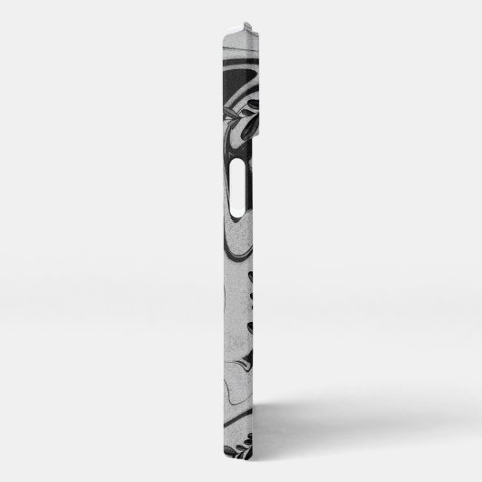 Botanic Balance" Black & White Acrylic Wall Art iPhone Hülle (Rechte Seite)