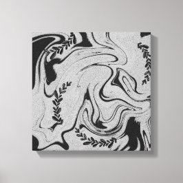 Botanic Balance" Black & White Acrylic Wall Art  Leinwanddruck