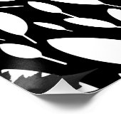 "Botanic Balance" Schwarzes und Weißes Acrylposter Poster (Ecke)