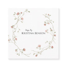 Botanic Boho Feather Business Card Schwarz/Weiß