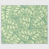 Botanic jungle seamless pattern in pastel green co geschenkpapier (Flach)