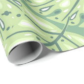 Botanic jungle seamless pattern in pastel green co geschenkpapier (Rolleneckpunkt)