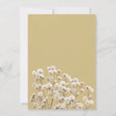 Botanic navy blue ivory gypsophila floral Wedding Einladung (Rückseite)