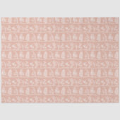 Botanic Serenade Soft Peach Minimalist Silhouettes Seidenpapier (Vorderseite)
