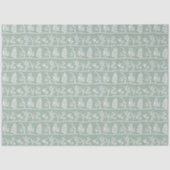 Botanic Serenade Soft Sage Minimalist Silhouettes Seidenpapier (Vorderseite)