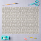 Botanic Serenade Soft Taupe Minimalist Silhouettes Seidenpapier (Basteln)