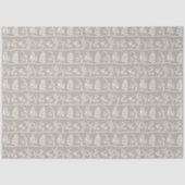 Botanic Serenade Soft Taupe Minimalist Silhouettes Seidenpapier (Vorderseite)