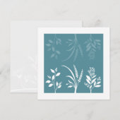 Botanic Serenade Spring Meadow Blue Floral Minimal Mitteilungskarte (Vorne/Hinten)