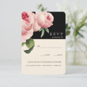 Botanica | Black Vintage Wedge UAWG Option Einladung (Stehend Vorderseite)