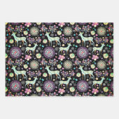 Botanica Christmas Modern Rentier Geschenkpapier Set (Vorderseite)