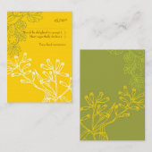 Botanica (Fern Green) Wedding RSVP Card Begleitkarte (Vorne/Hinten)