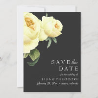Botanica | Graue Vintage Gelbrose SAVE THE DATE