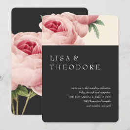 Botanica | Grey Vintage Wedding Einladung