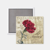 Botanica January Magnet (Vorderseite/Rückseite)
