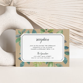 Botanica Kraft Empfang Umschließungskarte Einladung