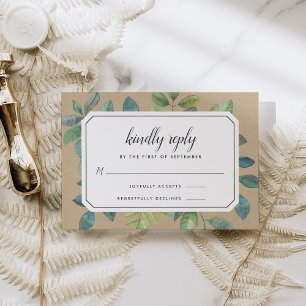 Botanica Kraft RSVP Card