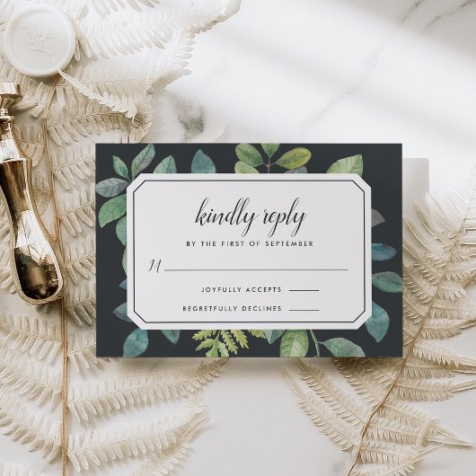 Botanica Night RSVP Card Karte