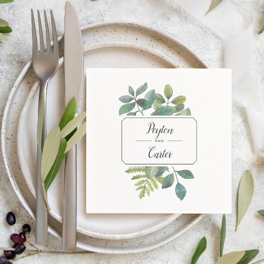 Botanica Personalisiert Wedding Serviette