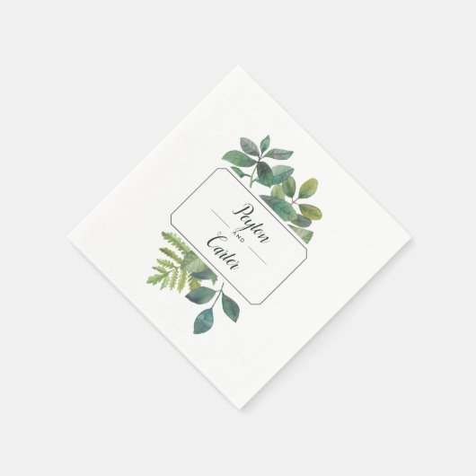 Botanica Personalisiert Wedding Serviette (Ecke)