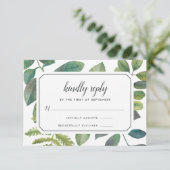 Botanica RSVP Card Karte (Stehend Vorderseite)