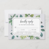 Botanica RSVP Karte mit Wahlmöglichkeiten (Vorderseite)