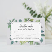 Botanica RSVP Karte mit Wahlmöglichkeiten (Stehend Vorderseite)