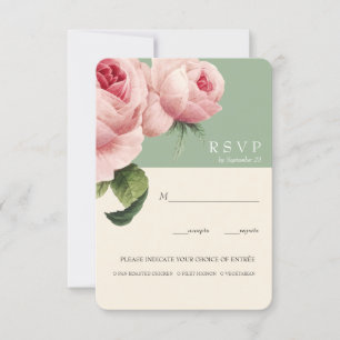 Botanica   Sage Vintage Hochzeitsmahlzeit UAWG Opt Einladung