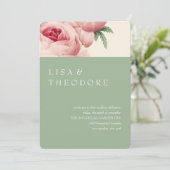 Botanica | Sage Vintage Wedding Einladung (Stehend Vorderseite)