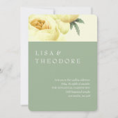 Botanica | Sage Yellow Vintage Wedding Einladung (Vorderseite)