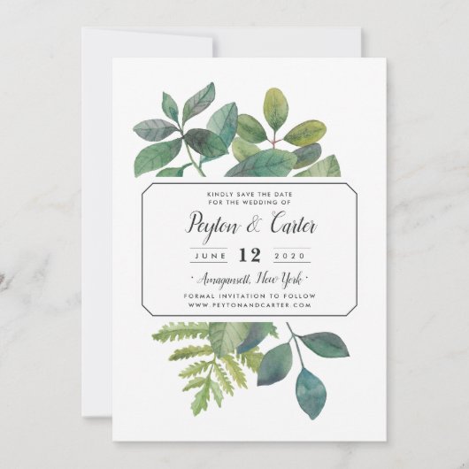 Botanica Save the Date Card (Vorderseite)